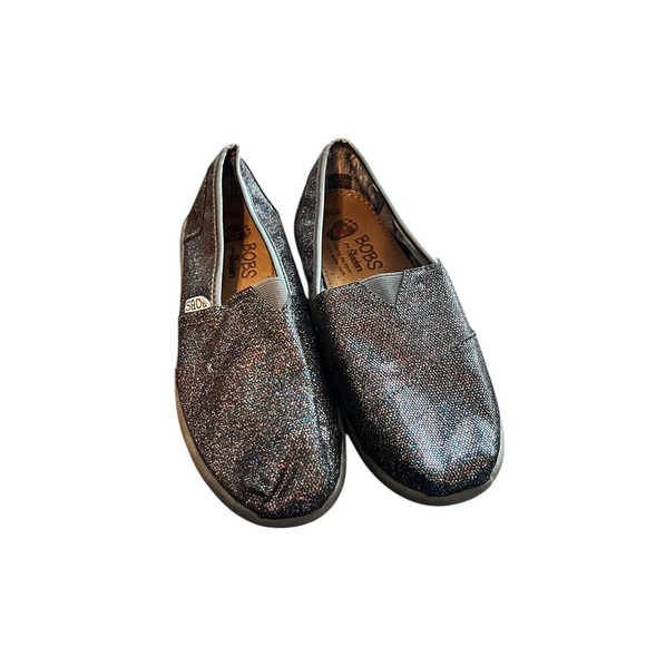 Bobs black Sparkly glitter Slip-On Shoes size 6.5 - Picture 1 of 9